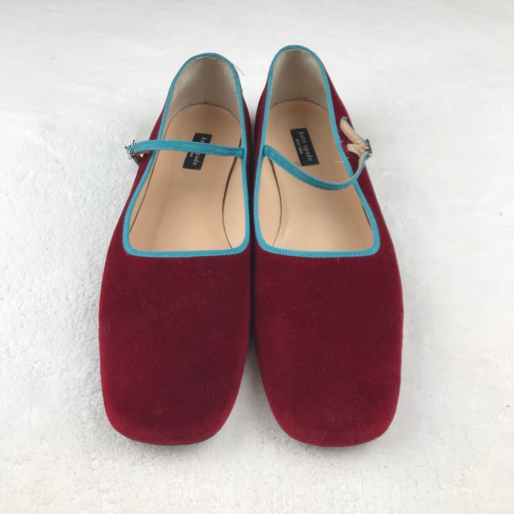 Kate Spade velvet mary janes